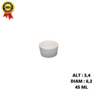 Mini Ramekin de Porcelana Canelado 45ml Pote Bowl Finger Food