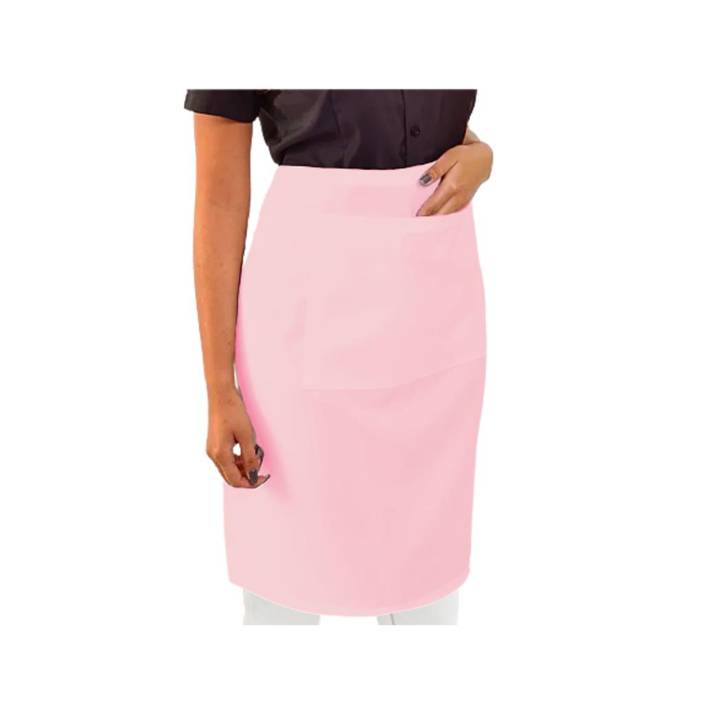 MEIO AVENTAL Corpo de Cintura em Oxford Rosa Branco Rosa para Restaurante Atendente Garçon