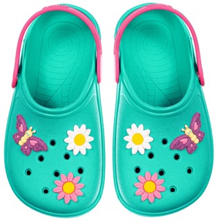 Babuche Infantil Sandália Feminina Menina Bebe Criança Antiderrapante Borracha Enfeite Flor Borboleta Colorido Moda Blogueira Chinelo Calce Fácil Confortável Macio Leve
