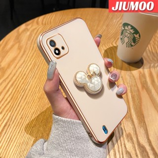 Para Realme C20 C20A Narzo 50i C11 2021 Capa Novo Design Strass De Suporte Mickey Lente Completa À Prova De Choque Câmera