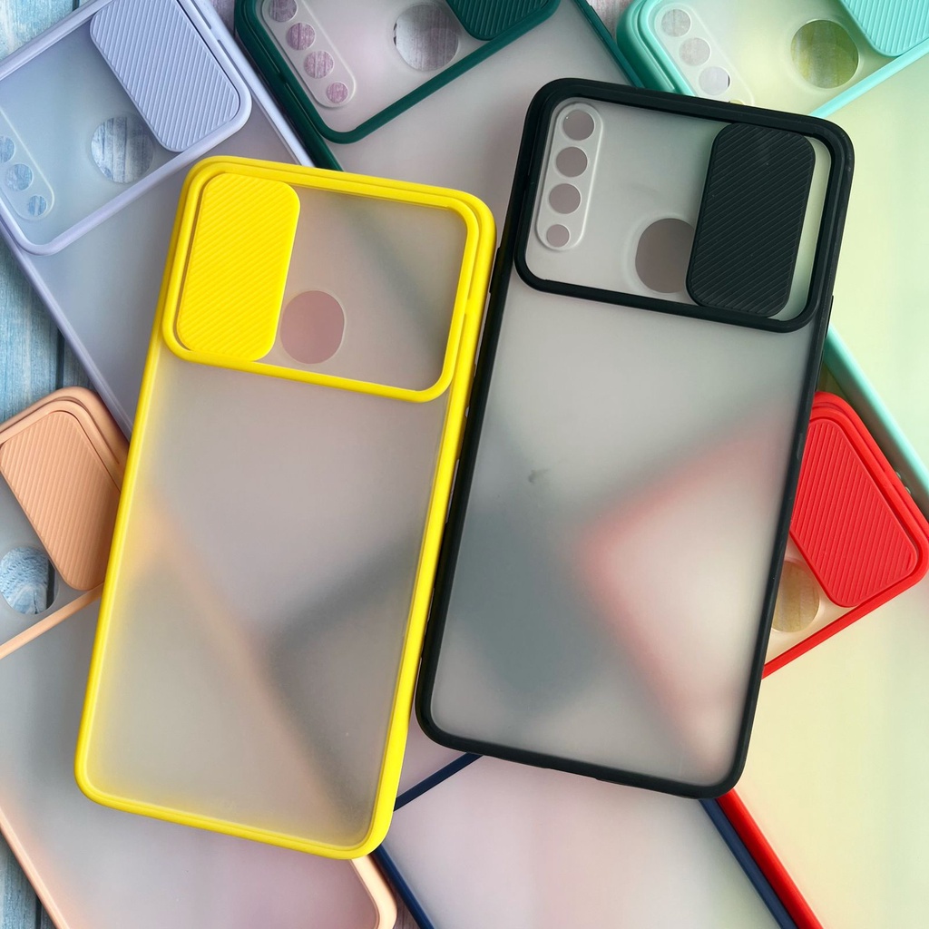 Capinha Para Samsung A20s / Capa Case Tampa Câmera Fosca Borda Colorida (CF02) em Oferta na Shopee