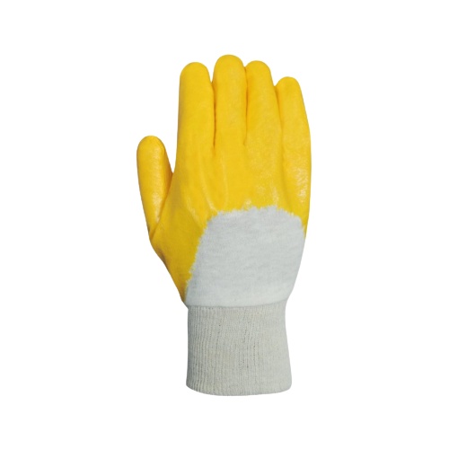 LUVA DE MALHA NITRILATEX AMARELA PLASTCOR em Oferta na Shopee