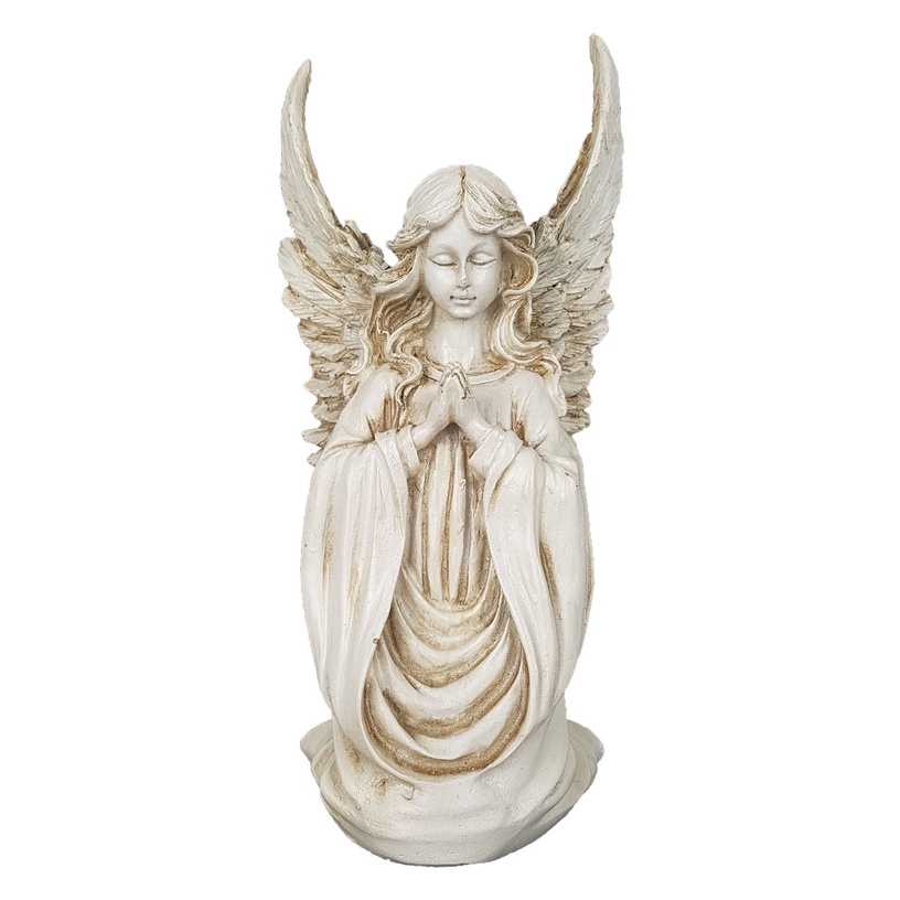 Anjo Rezando Decoração Religiosa Anjo da Guarda Feito em Resina em Oferta na Shopee