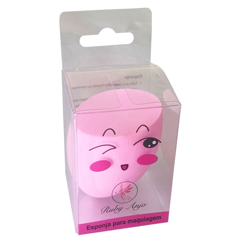 Esponja Para Maquiagem / Esponja de Rosto Facial Maquiagem Base e Corretivo GOTA CHANFRADA RUBY ANJO