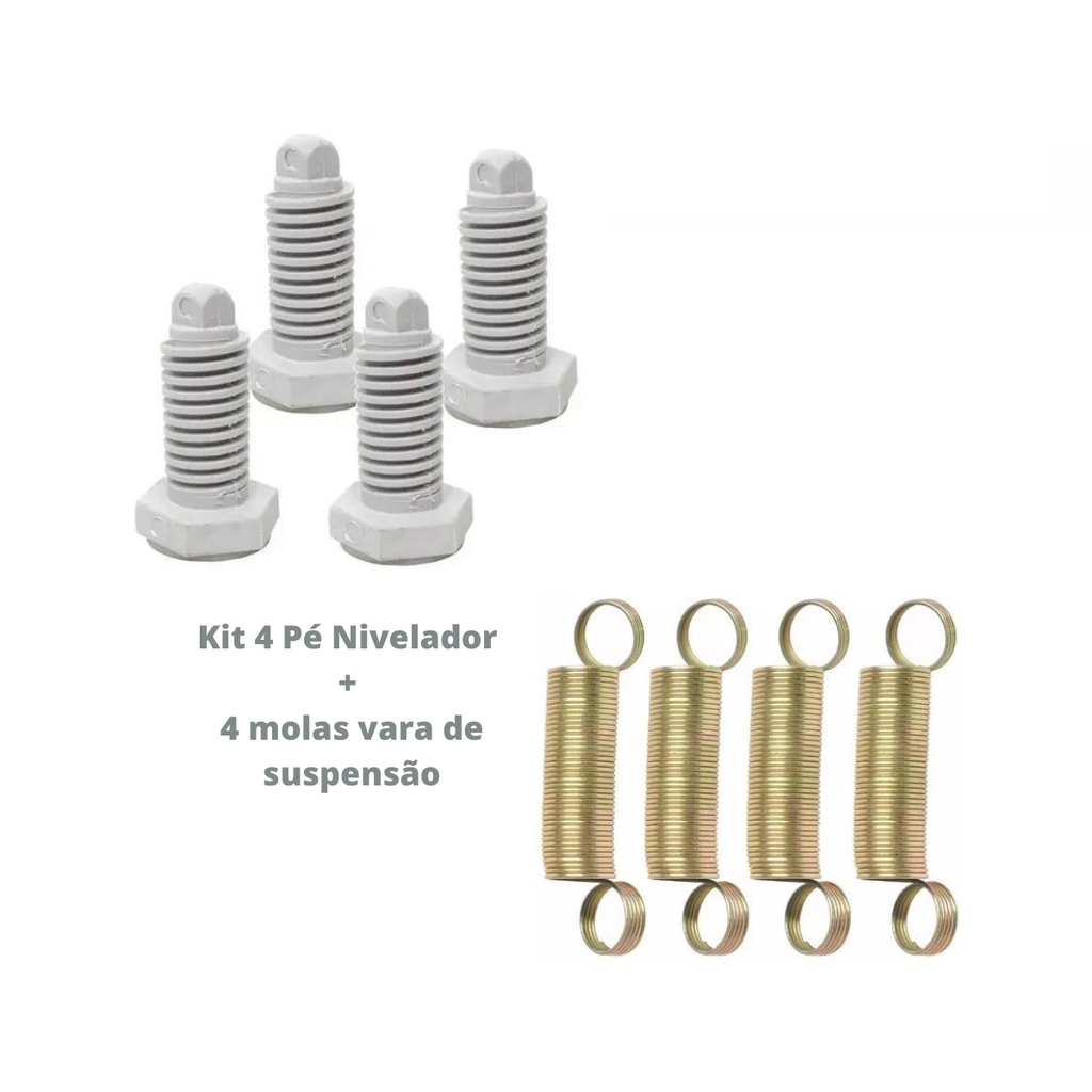 Kit 4 un Pe Nivelador Electrolux Ltc/ltr/top8 E 4un Mola Vara Suspensão