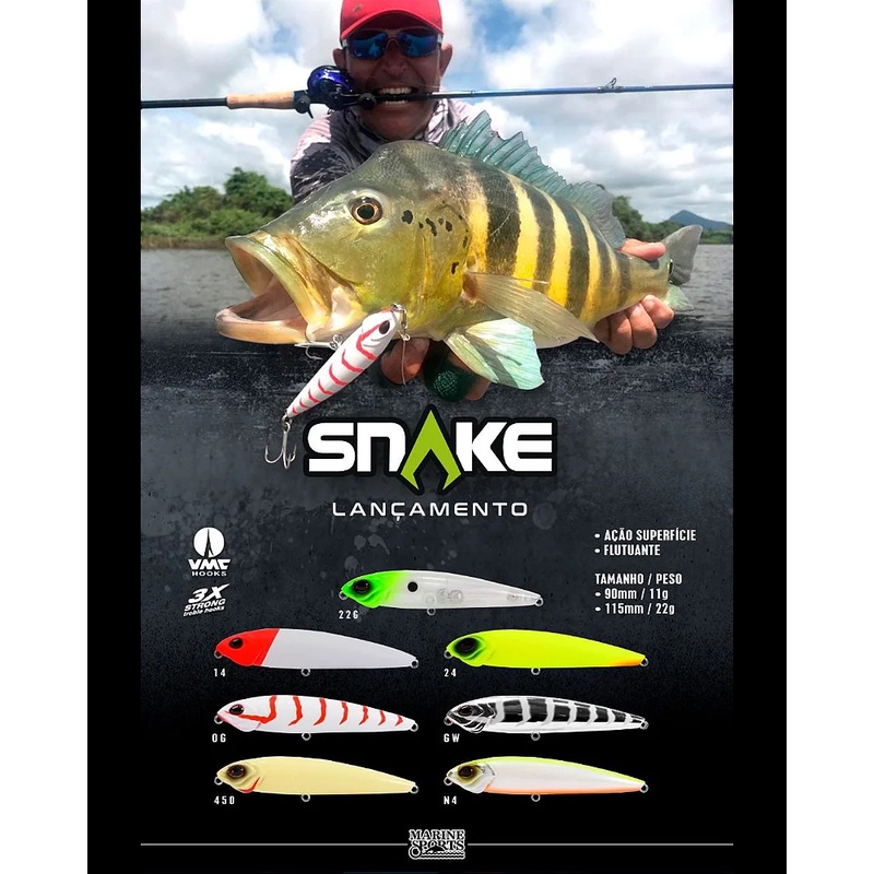 ISCA ARTIFICIAL SUPERFICIE MARINE SPORTS SNAKE 90 - 9CM - 11G