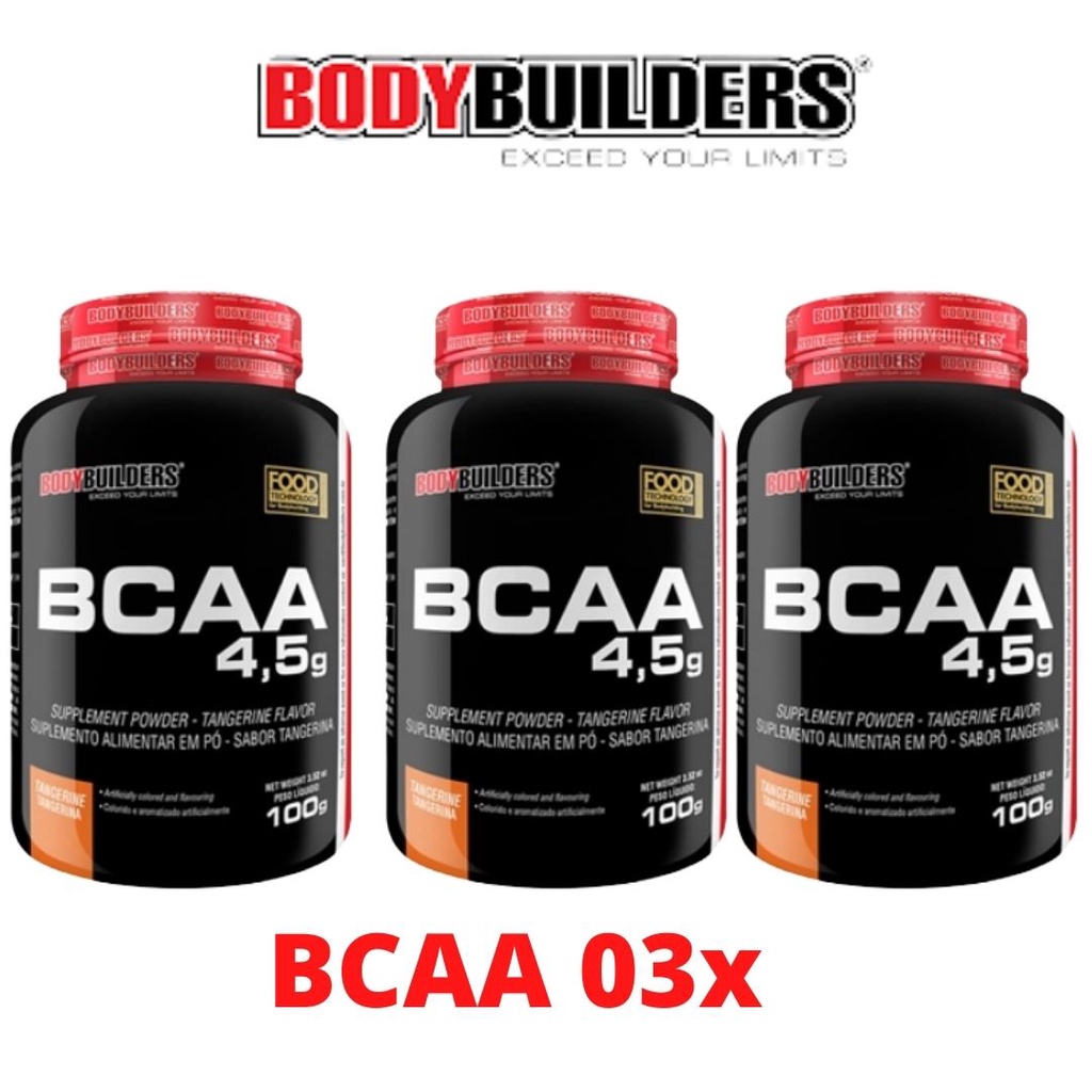 Kit 03 Bcaa Power Bodybuilders Shopee Brasil