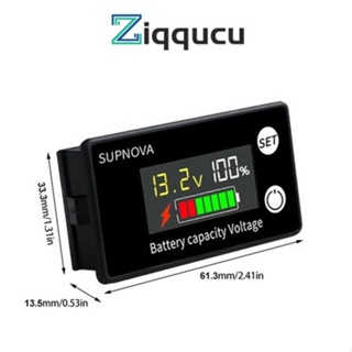 ZIQQUCU Medidor Digital De Energia DC8-100V Voltímetro LCD Com Função De Temperatura De Alarme 6133A em Oferta na Shopee