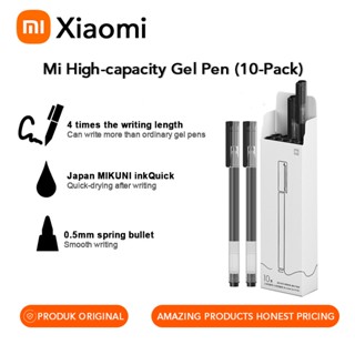 10 Peças Canetas De Tinta Preta Original Xiomi Mihome Gel De 0,5mm Para Xiaomi