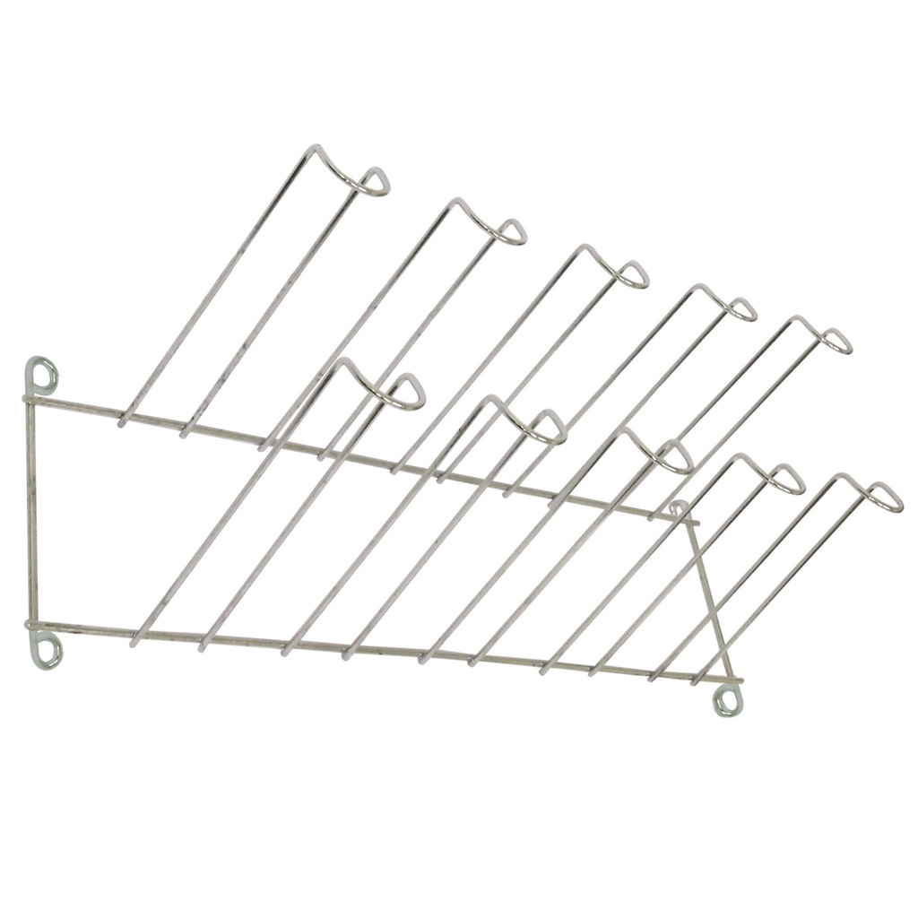 Suporte De Parede e Escorredor Para 10 Copos Feito em Aço resistente e Acabamento Cromado em Oferta na Shopee