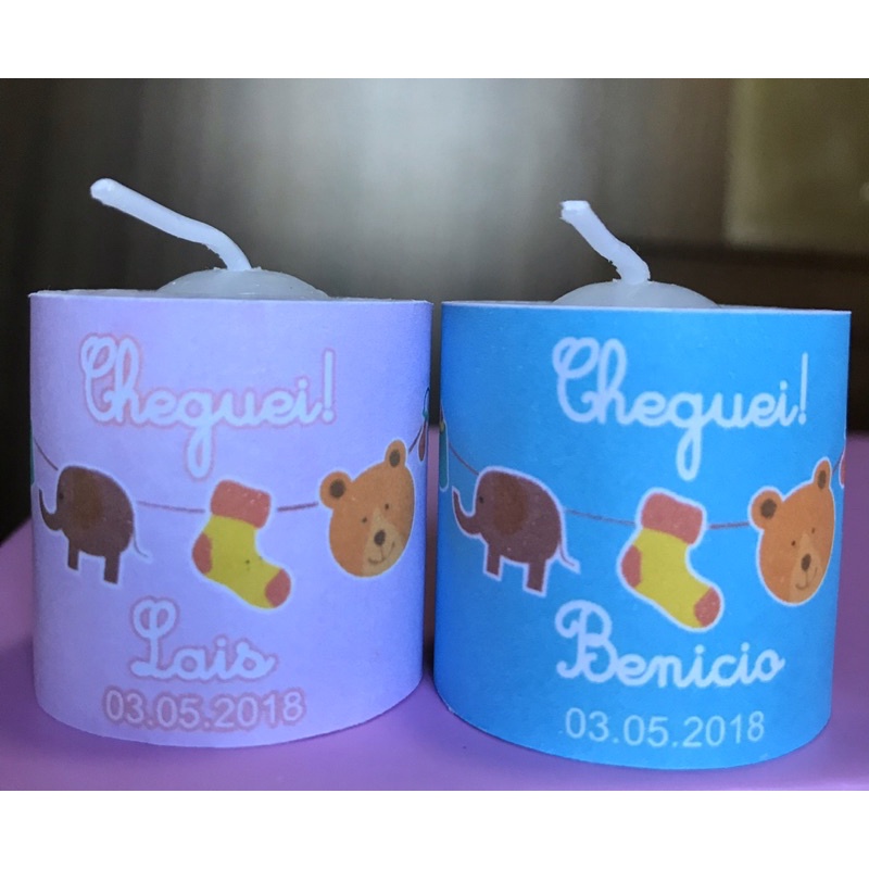 10 Velinhas Lembrancinha Maternidade Nascimento