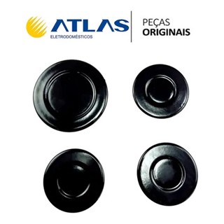 Kit Tampinhas Espalhador Bocas Fogão Atlas Utop Glass 4 Bocas