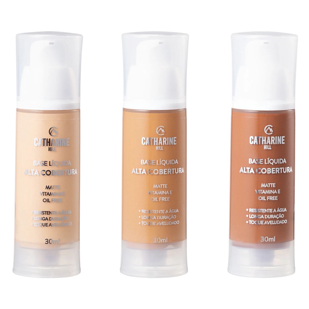 Base Liquida Alta Cobertura Chill Catharine Hill 30ml - Cores