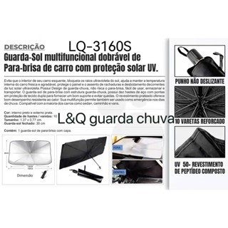 L&Q-3160S-Guarda-Chuva Do Pára-Brisas Carro , Blocos UV Rays Refletores Bloco Calor E Sol Para SUV Caminhão Mantém O Veículo Frio