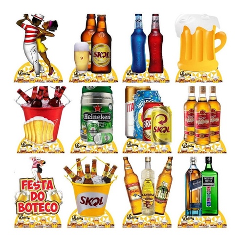 Kit 10 - Display De Mesa | festa Do Boteco em Oferta na Shopee