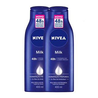 Loção Nivea Milk para Pele Seca a Extrasseca 400ml | Kit com duas unidades