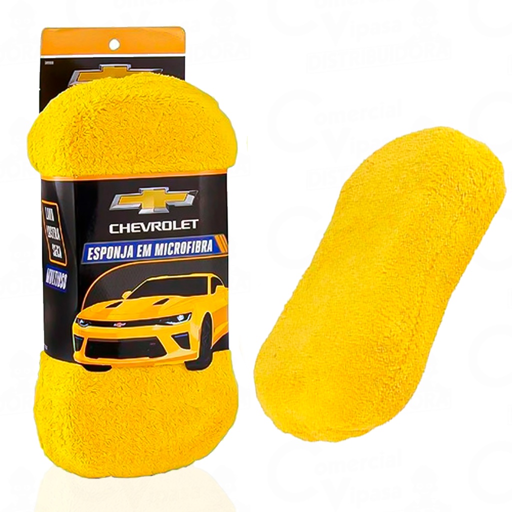 Esponja Em Microfibra Multiuso Lava Lustra Seca Carro Moto Automotivo Lavajato 23,5 x 12,5 x 6cm - Spare Parts and Accessories for Vehicles