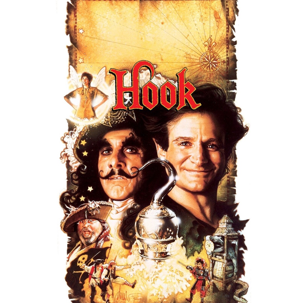 Hook - A Volta do Capitão Gancho (1991) (Hook) Dustin Hoffman e Robin Williams - Dublagem Clássica