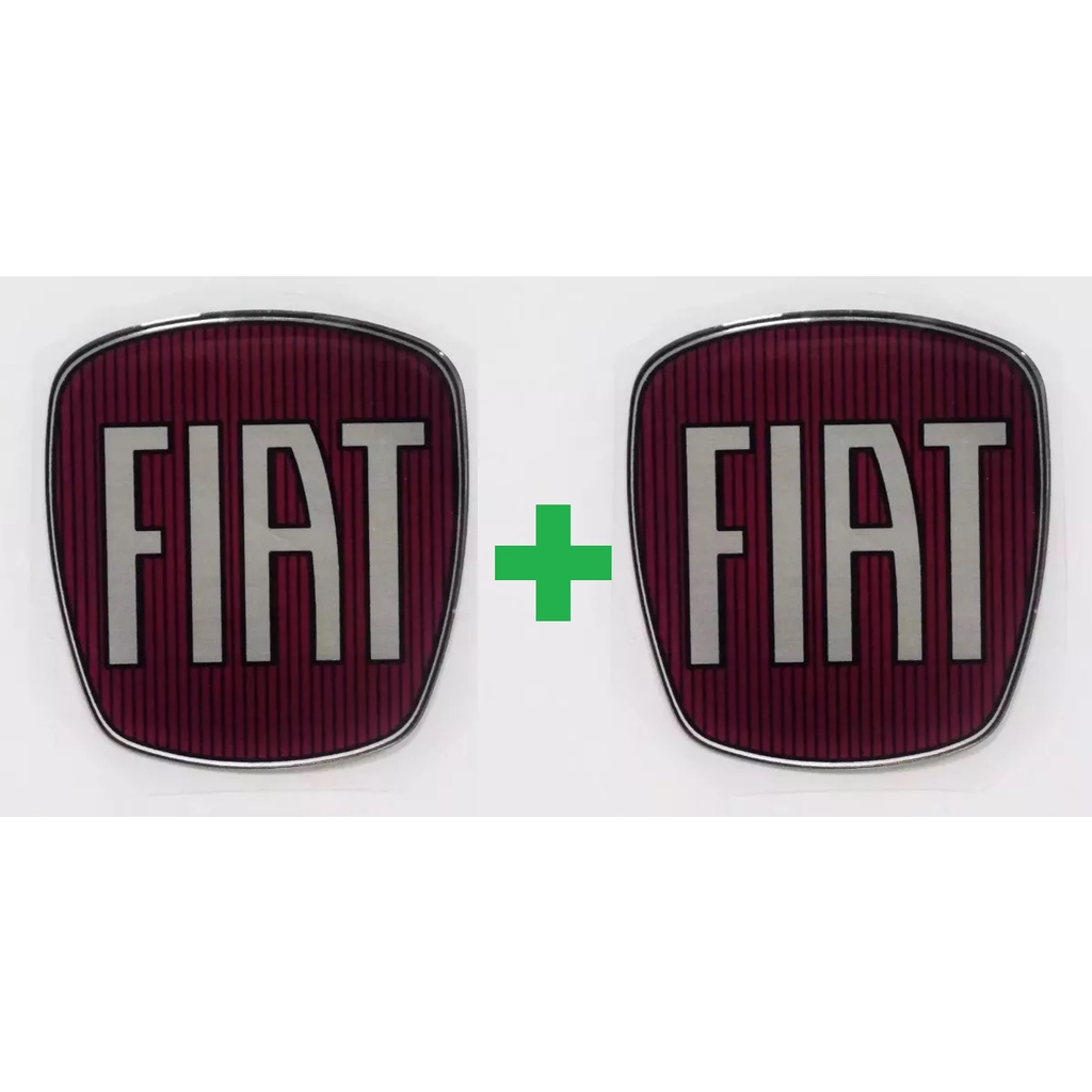 Par Aplique Fiat Vermelho Para Emblemas Grade E Mala Ducato