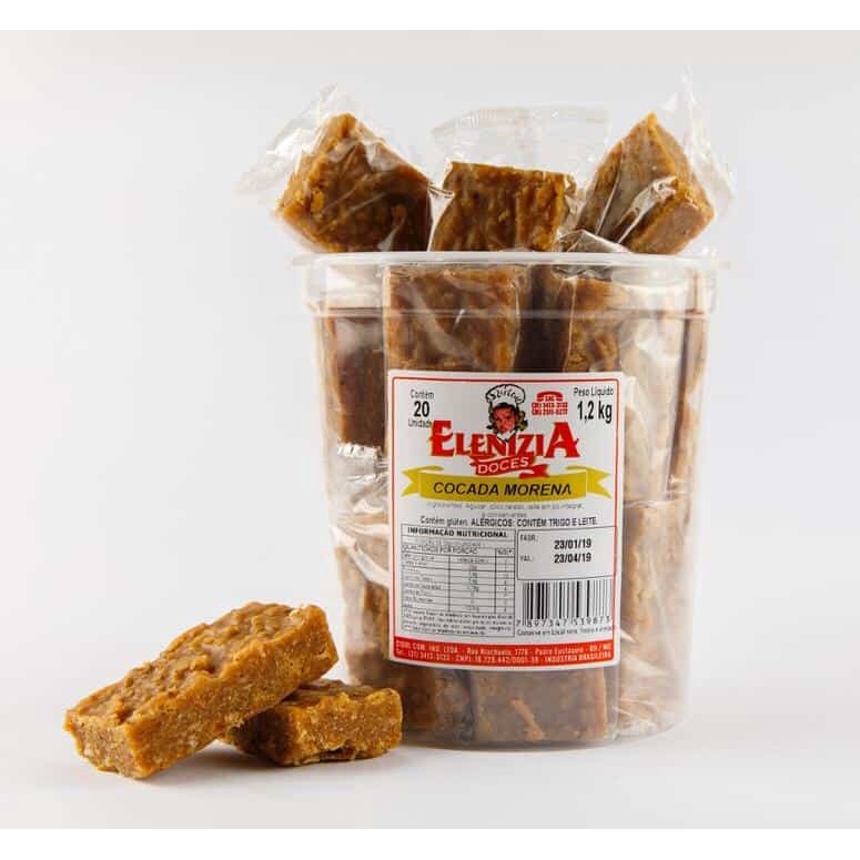 Doces pote Cocada Cremosa Branca e Morena "Elenizia" Quebra Queixo
