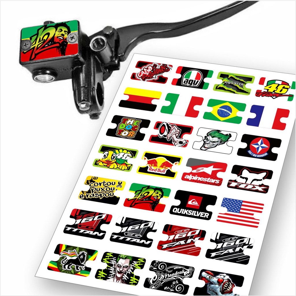 Cartela Adesiva "Burrinho Freio" Titan Fan Start 160 Twister em Oferta na Shopee