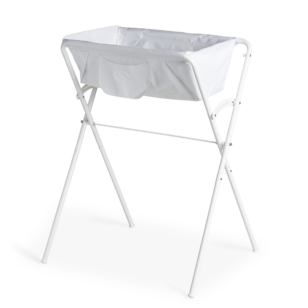 Banheira Para Bebê Aqualoo Com Suporte Branco - Maxi Baby - Mom & Baby