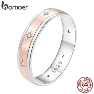 Bamoer 925 Anel De Dedo Starburst Da Moda Jóias Clássicas Para Mulheres E Homens
