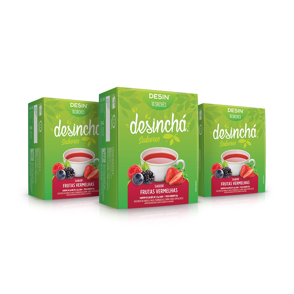Kit 03 Desinchá Frutas Vermelhas - Food & Beverages