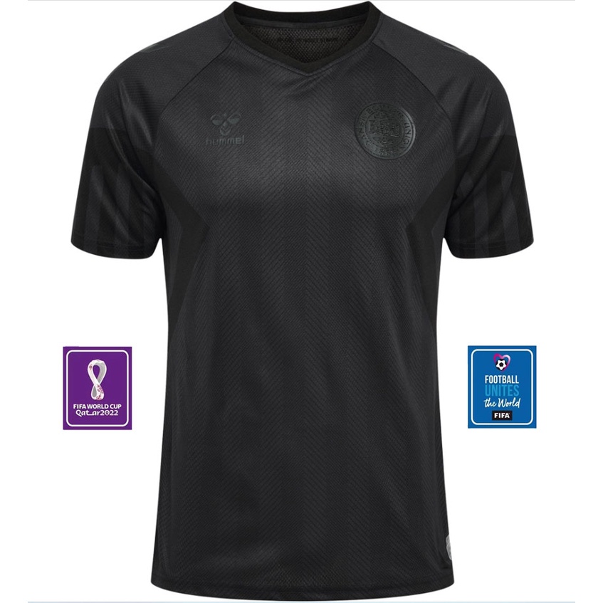 2022 2023 Copa Do Mundo Dinamarca Camisa Preta Terceiro P-3GG
