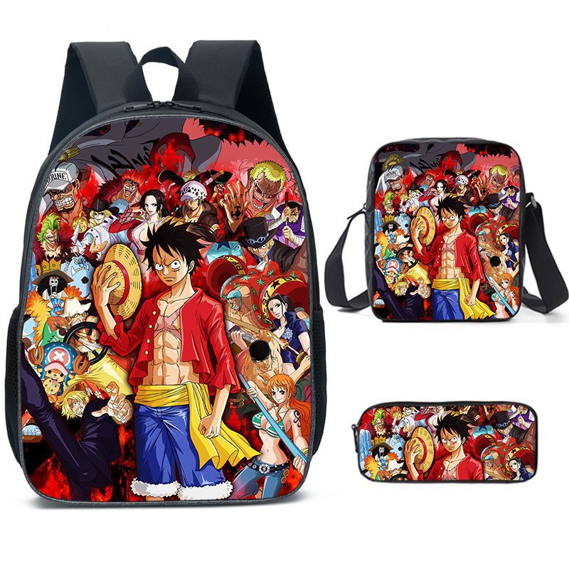 Mochila One Piece Juvenil Escolar Luffy Original Licenciada Escorrega
