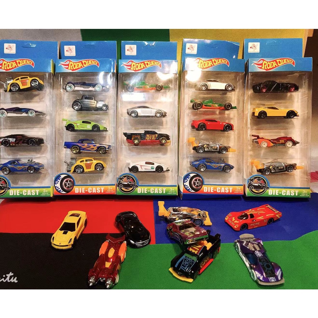 5 Carrinho De Ferro Hot Cars Estilo Hot Wheels Miniaturas em Promoção na  Americanas