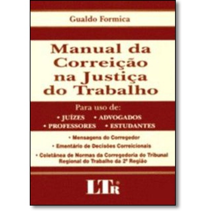 Manual da Correição na Justiça do Trabalho