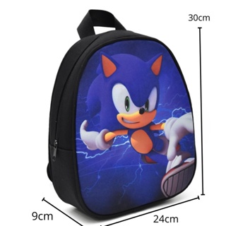 Mochila Escolar Passeio Lancheira Leve Infantil Sonic Linkito em Oferta na Shopee