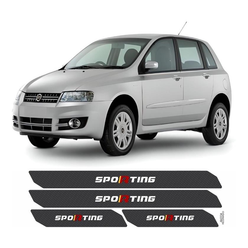 Adesivo Protetor Soleira 3d M1 4 Portas Carro Fiat Stilo Uno