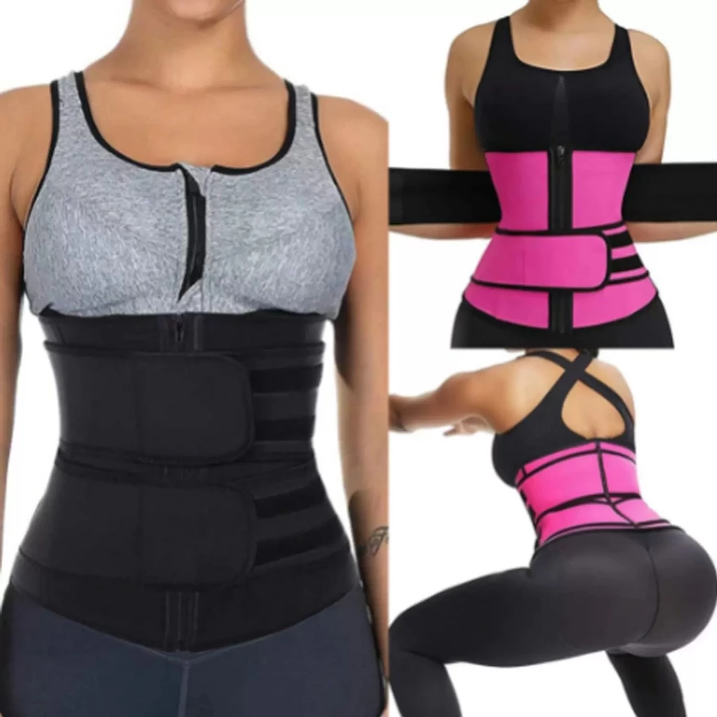 Cinta faixa compressão cinta faixa abdominal feminina cinta alta compressão cinta redutora modelador abdominal Cinta zip