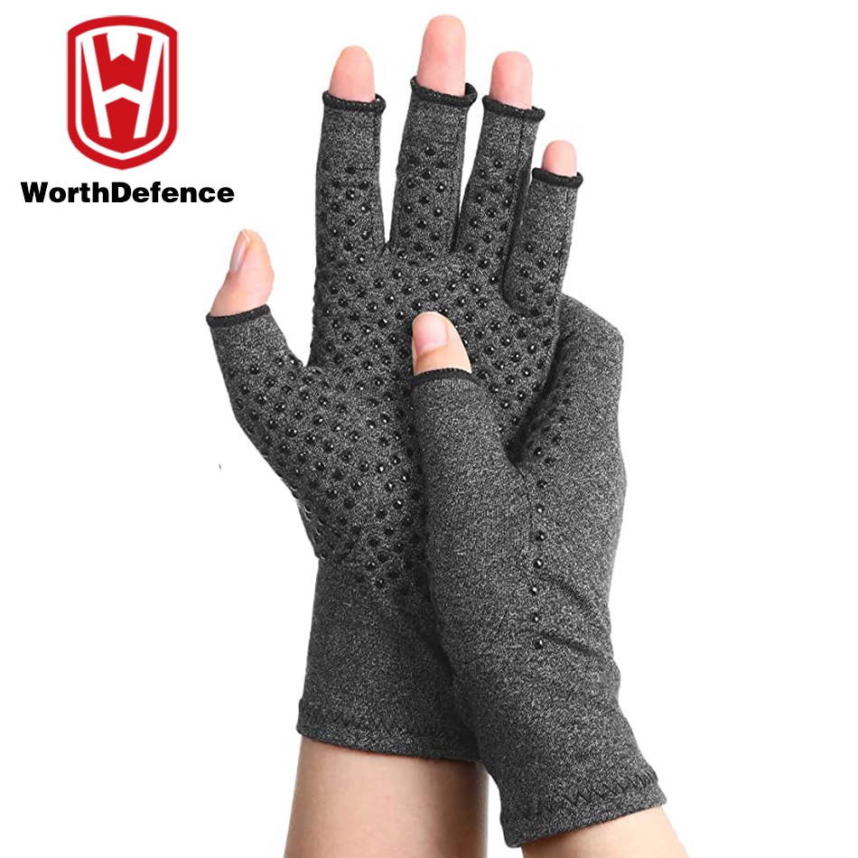 Luvas De Compressão De Worthdefence Artrite Antiderrapantes Homens Mulheres Suporte De Pulso Algodão Dor Nas Juntas Alívio Da Mão Pulseira em Oferta na Shopee