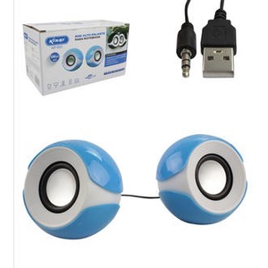 CAIXAS DE SOM MINI ALTO FALANTE KNUP USB PC NOTEBOOK  AZUL