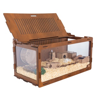 Terrário Alojamento 100x50x50  Grande para Hamster Roedores Completo c/ Acessórios em Oferta na Shopee