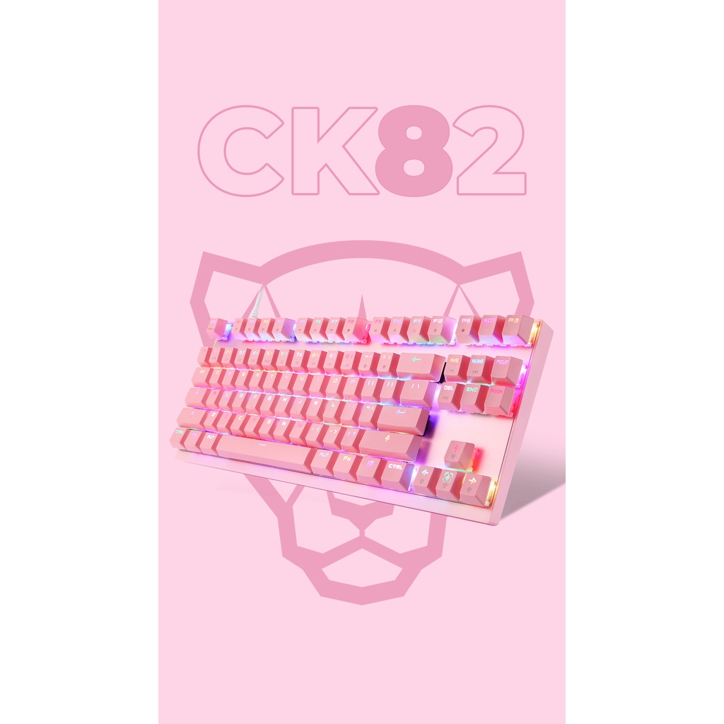 Teclado Mecânico Gamer MOTOSPEED K82, RGB, Switch Outemu, US - Rosa ...