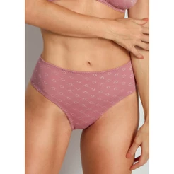 Calcinha Duloren Cintura Alta Com Reforço Frontal Cuore ROSE PASSÉ Plus Size