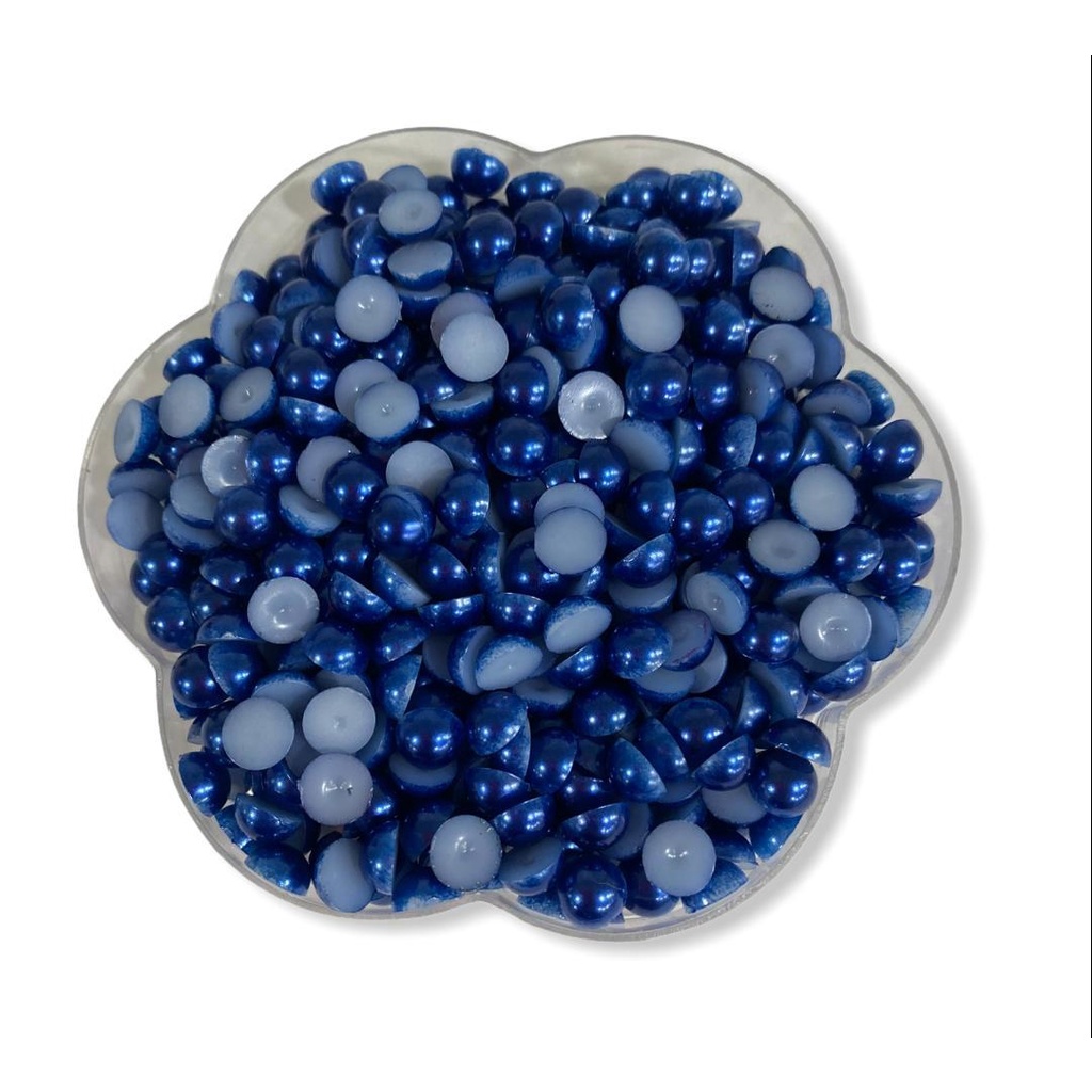 Meia Pérola - Azul Bic - 6MM - 100GR