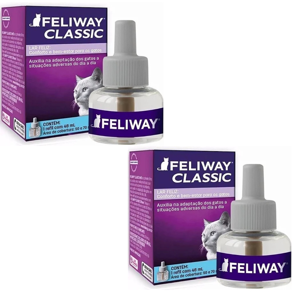 2 Feliway Classic Refil 48ml Ceva- Auxiliar Adaptação Gatos em Oferta na Shopee
