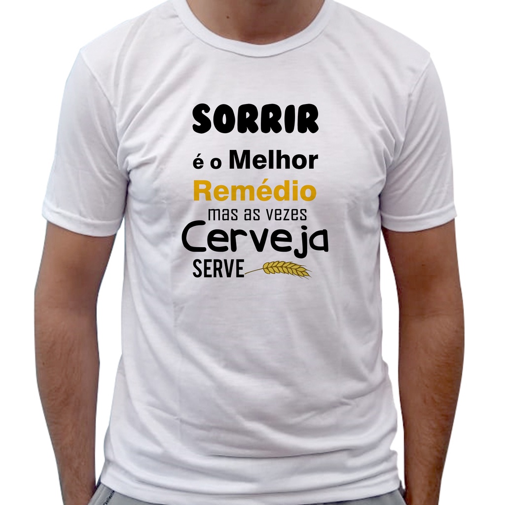 camiseta personalizada para presente sorrir é o melhor remédio pai tio vô dindo