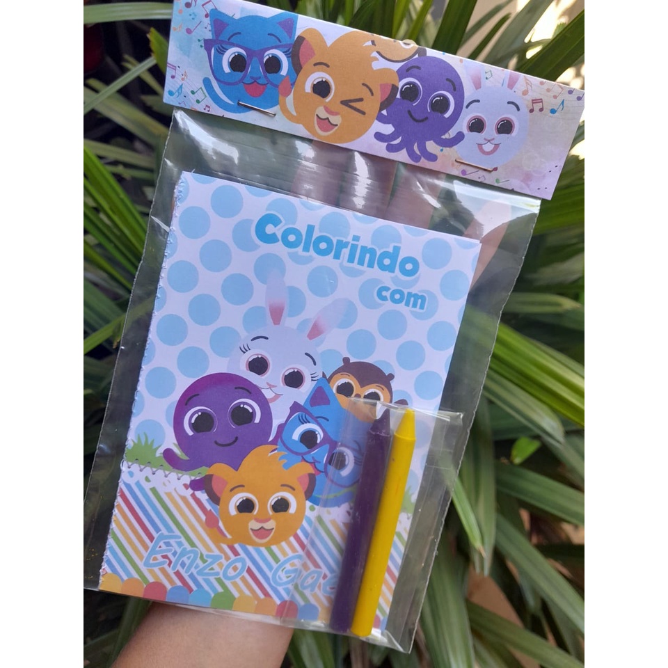 Kit Colorir Bolo Fofo contém 10 livrinhos Personalizado / Lembrancinhas