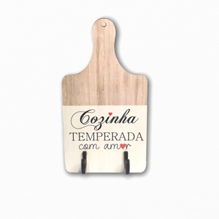 Porta Toalha Pano De Prato Cozinha Mdf Amor Tempero em Oferta na Shopee