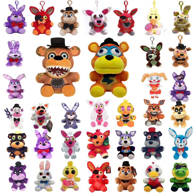 FNAF Brinquedo De Pelúcia Foxy Chica Bonnie Golden Freddy Urso Coelho
