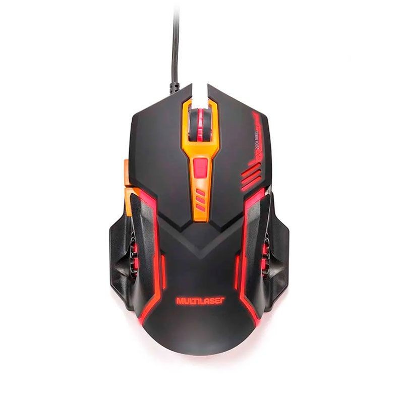 MOUSE GAMER MULTILASER 2400DPI C/ EFEITO LUZ DE LED 6 BOTOES