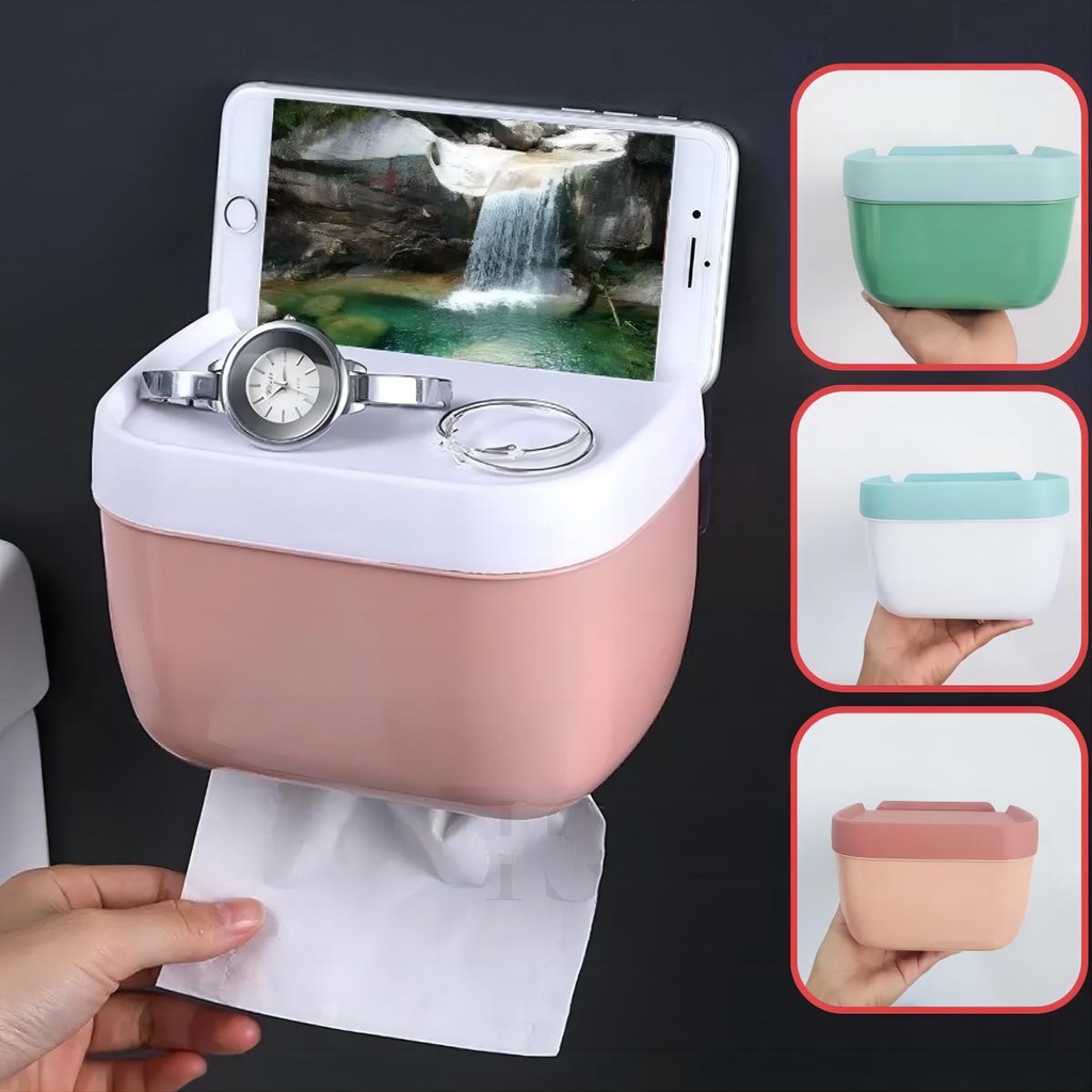 Suporte De Papel Higiênico Caixa De Papel Higienco De Parede À Prova D 'Água Multifuncional