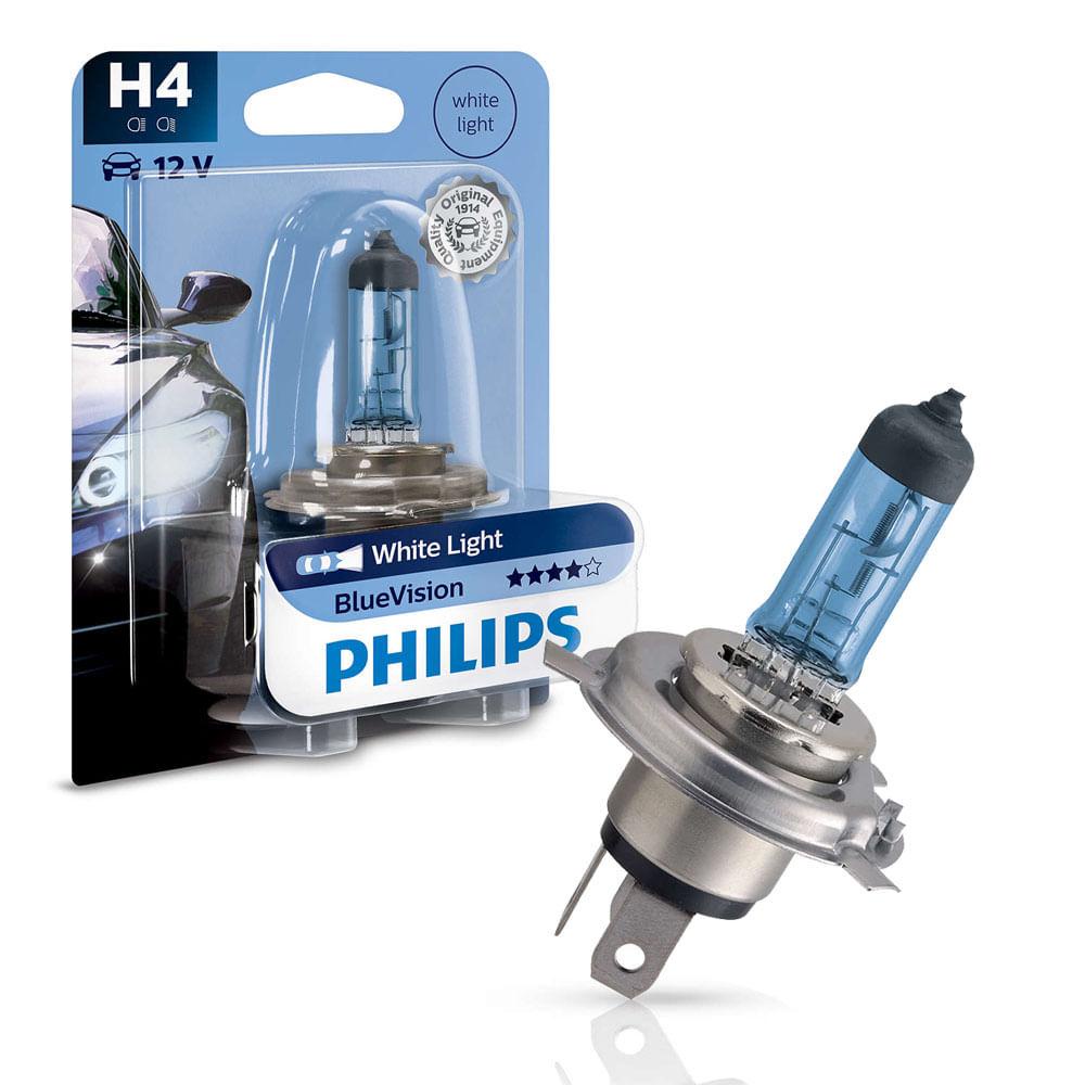 Lâmpada H4 Philips Blue Vision em Oferta na Shopee
