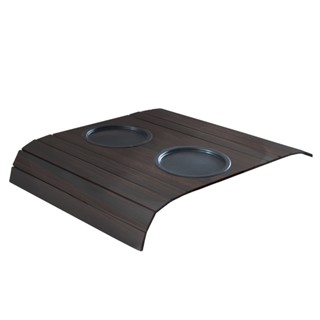 Bandeja Flexível Para Sofá Esteirinha Com Porta Copos Café Vinho Cerveja Água Madeira Mdf Tabaco